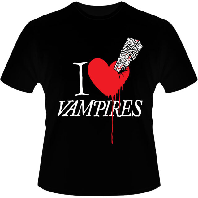 Arte Para Camiseta I Love Vampires A3