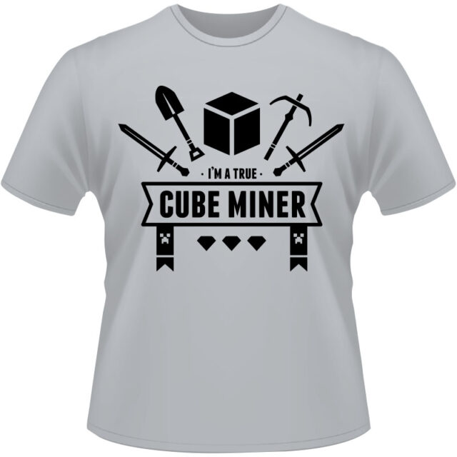 Arte Para Camiseta Minecraft Cube Miner