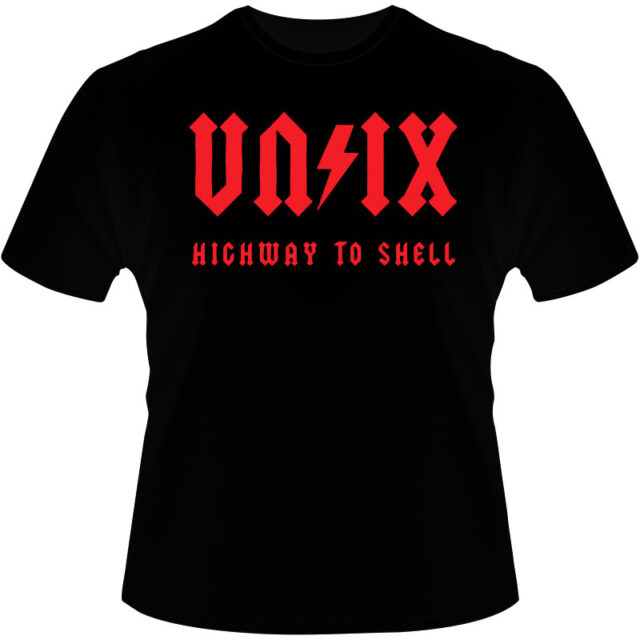 Arte Para Camiseta Unix Highway To Shell
