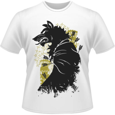 Arte Para Camiseta Warrior Wolf