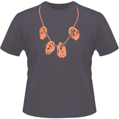 Arte Para Camiseta Zombie Ear Necklace
